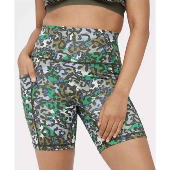 Aerie Offline Leopard Print Goals Hi-Rise Bike Short Athletic Gym Size Small - Picture 1 of 7
